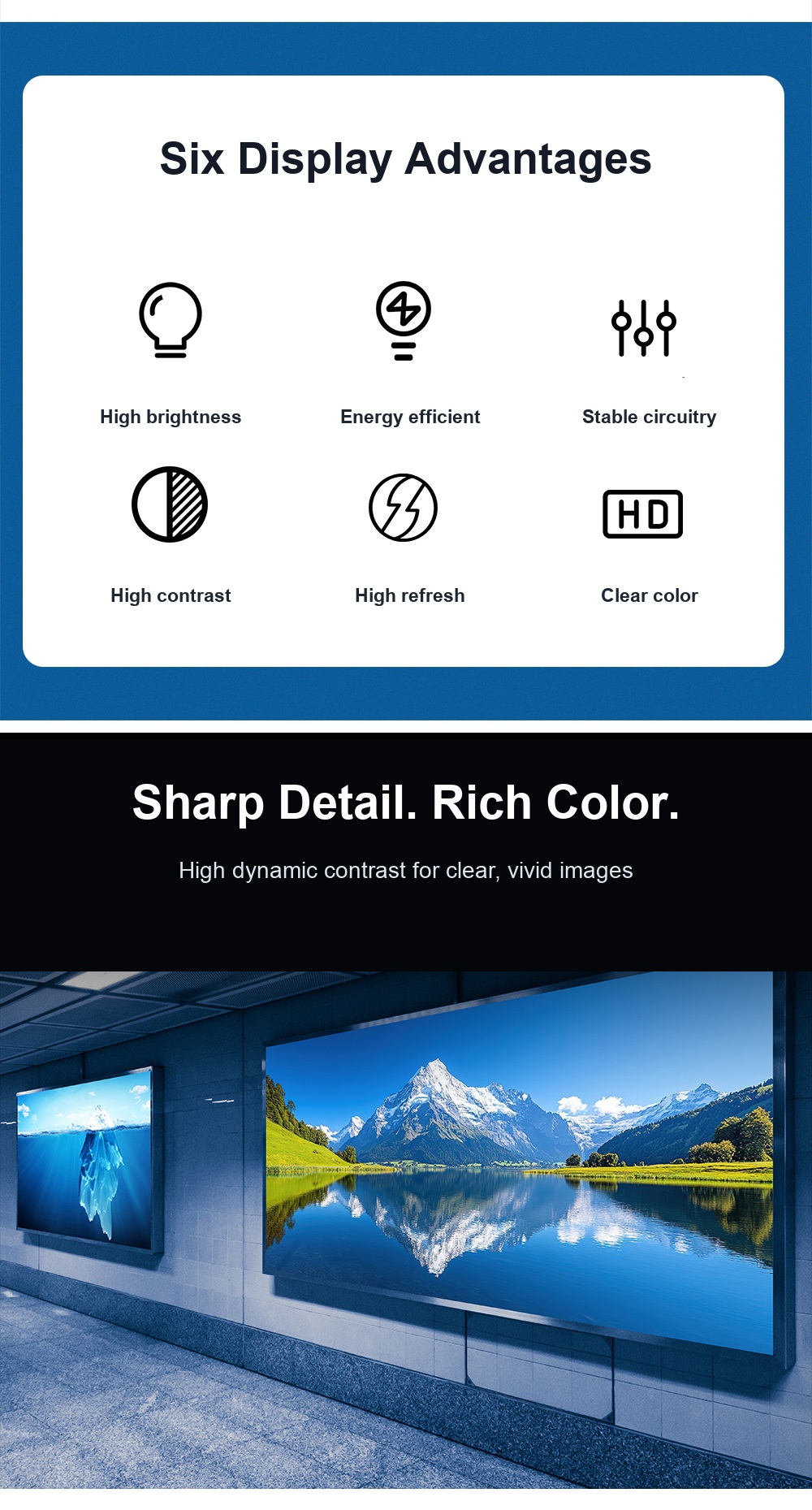 Crystal indoor LED display advantages
