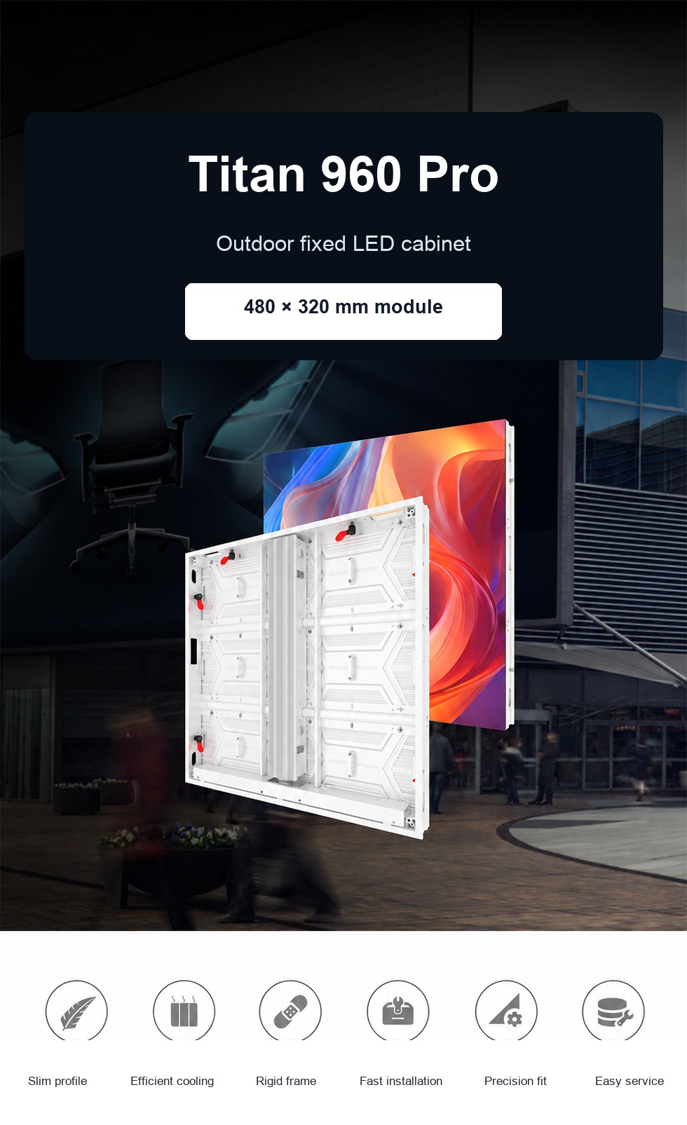 Titan 960 Pro cabinet features in English
